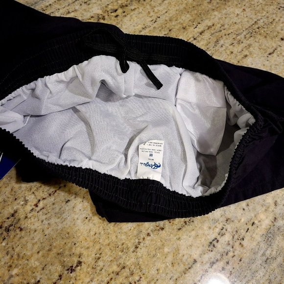 Dolfin Black Nylon Drawstring Lined Liner Pocket Swim Run Shorts Trunks Men’s M - Picture 7 of 11